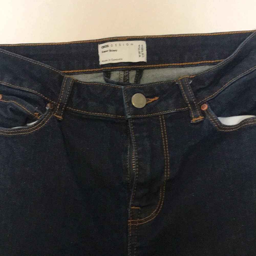 ASOS super skinny 28waist 30 inseam dark wash